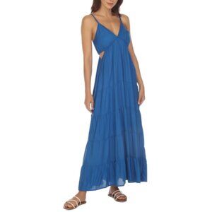 Raviya Women's Side-Cutout Maxi Dress Cover-up - Lapis Blue Size L 7249